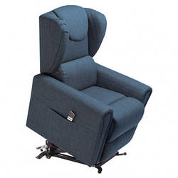 Підйомне крісло з двома моторами синє OSD-BERGERE FM09-1LD-R