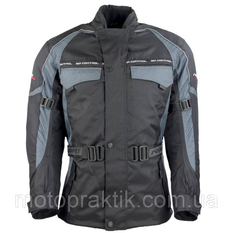 Roleff Reno Jacket Black/Grey, XL Мотокуртка текстильная с защитой - фото 2 - id-p232937984
