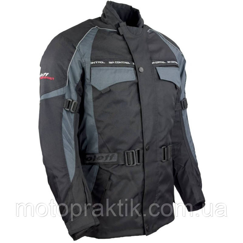 Roleff Reno Jacket Black/Grey, XL Мотокуртка текстильная с защитой - фото 3 - id-p232937984