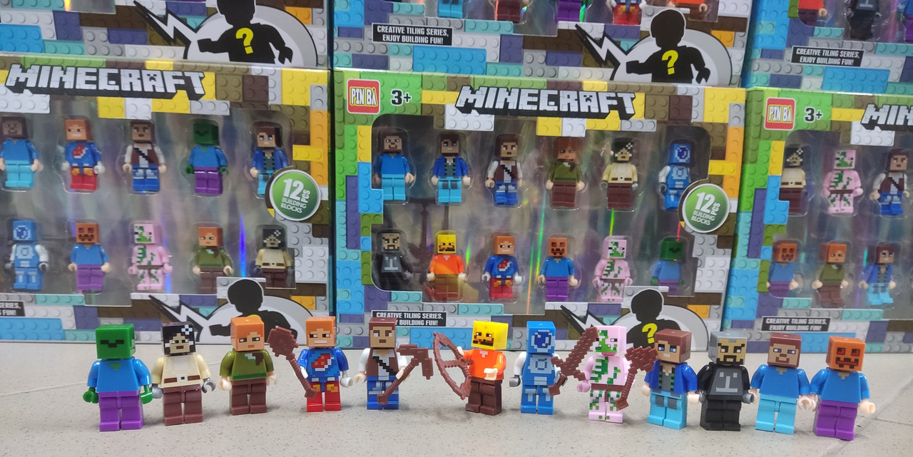 Конструктор Майнкрафт Минифигурки 12 Шт Minecraft My World Аналог Лего ...