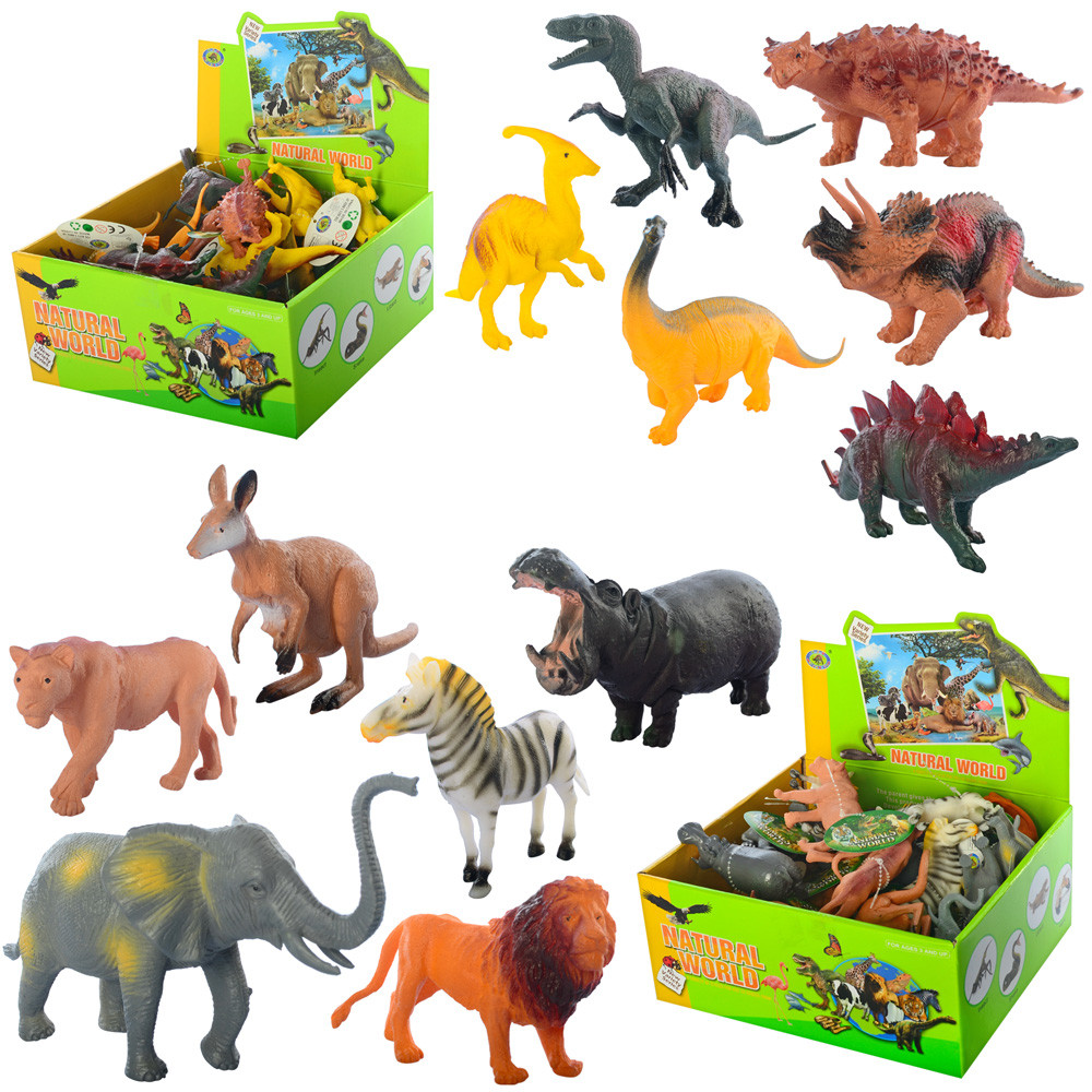 Фігурка 666W-42-41 2 види (дикі від 11см., динозаври від 14см.), 24шт. (6 видів) в дисп., 26-12-23см, фото 1