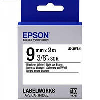 Лента Epson LK3WBN принтеров LW-300/400/400VP/700 Std Blk/Wht 9mm/9m