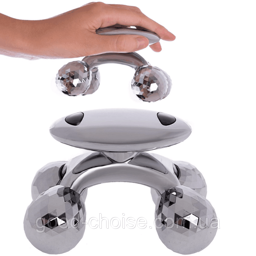 Ручний 4D роликовий масажер для всього тіла / Мікрострумовий масажер для обличчя, фото 1