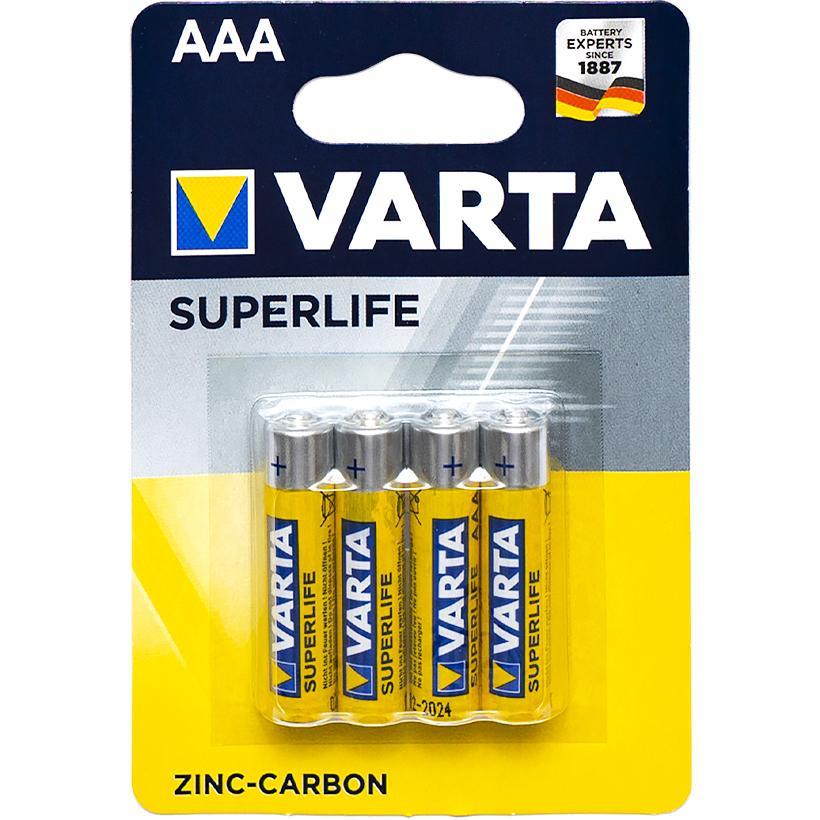Батарейки пальчикові R03 Varta Superlife ZcCb AАA 676187 в упаковці 4 шт