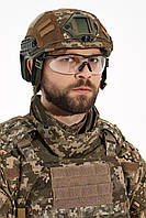 Тактические очки Edge Tactical Eyewear Fastlink Safety Glasses Black Frame Clear Vapor Shield Lens (669)