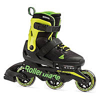 Ролики дитячі Rollerblade Microblade 3wd 2024 (Черно-салатовый, 28-32)