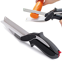 Умный кухонный нож ножницы для нарезки овощей EL-1296 / Универсальные ножницы 2в1 для шинковки