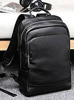 Рюкзак чоловічий шкіряний для ноутбука вмісткий рюкзак для хлопчиків з шкіри тренд 2023 8806 DobraMAMA Чорний 65952