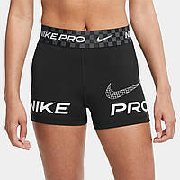 Шорты для бега женские Nike Pro Dri fit Black White (арт. DX0076-010)