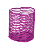 Підставка для ручок металева кругла 80х80х100 мм Сердце рожева, Zibi