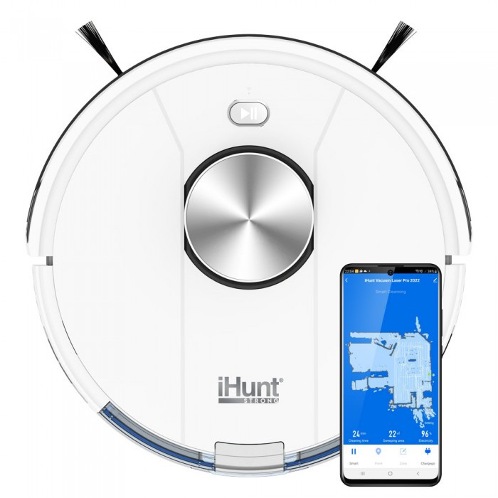 Робот-пилосос iHunt Vacuum Laser Pro 2022 з додатком iHunt Home, швабра, 3-в-1, фото 1