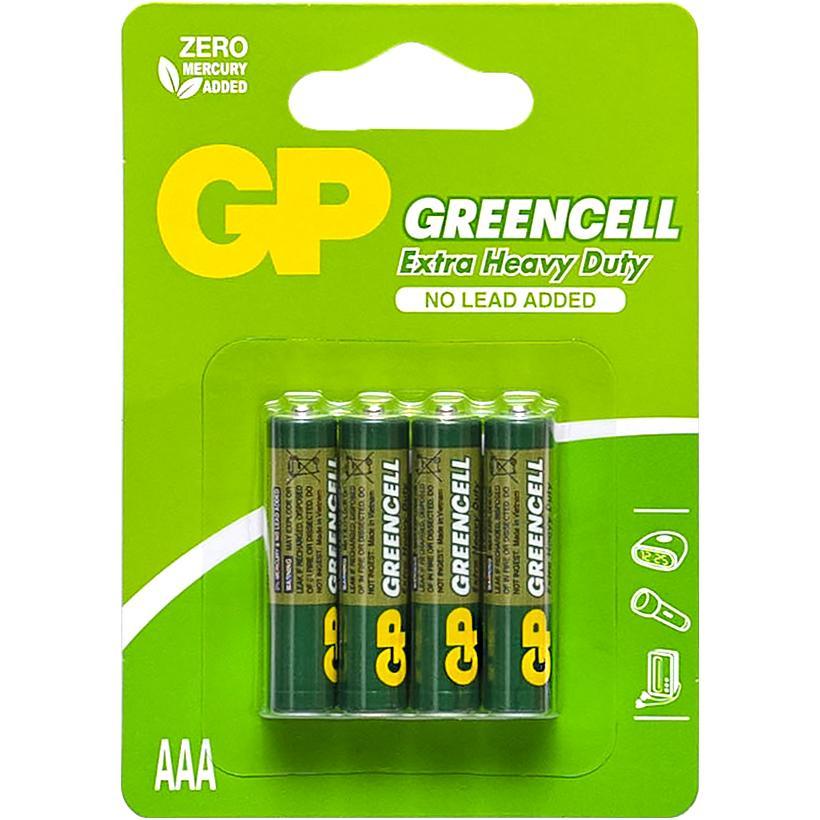 Сольова пальчикова батарея GP Greencell 24G-UE4 R3P AAA GP-000478 в упаковці 8 шт