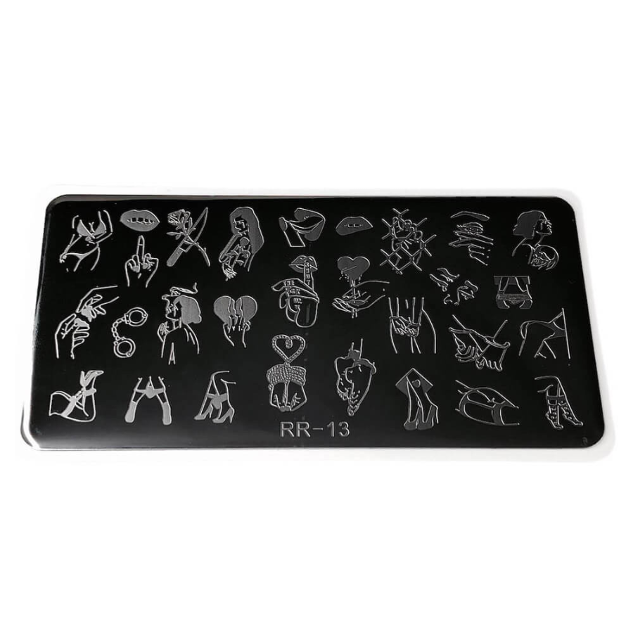 Пластина для стемпінгу RR-13 на пластиковій основі, фото 1
