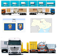 Вантажоперевезення з Київа у  Київ