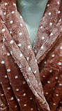 Короткий бамбуковий жіночий халат із капюшоном Туреччина велсофт 2 кольори, фото 2