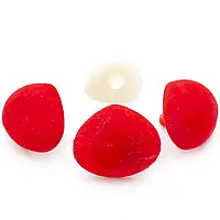 Носики для Игрушек, Бархатные, 13×15 мм, Цвет: Красный (5 шт.)