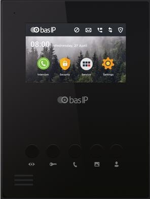 Відеодомофон BAS-IP AU-04LA, TFT 4", переадресація, чорний