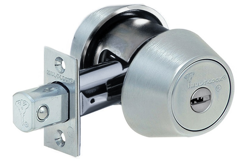 Замок врізний MUL-T-LOCK Dead Bolt Hercular BS60 мм Classic 052 ключ-ключ хром сатин (Ізраїль)
