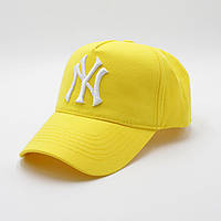 Бейсболка Тракер желтая New York летняя, мужской/женский бейс желтый Нью Йорк с вышивкой на лето