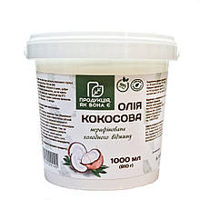 Кокосова олія не рафінована холодного віджиму, 1л