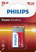 Philips Батарейка Power Alkaline щелочная 6LR61(6LF22, MN1604, MX1604, Крона) блистер, 1 шт Baumar - Порадуй