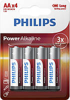 Philips Батарейка Power Alkaline AA щелочная блистер, 4 шт Baumar - Порадуй Себя