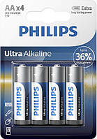 Philips Батарейка Ultra Alkaline щелочная AA блистер, 4 шт Baumar - Порадуй Себя