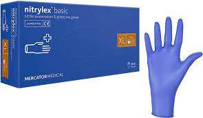Рукавички нітрилові неопудрені NITRYLEX BASIC XL, (100ПАР), фото 1