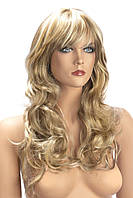 Парик эротический длинные кучерявые блонд для ролевых игр World Wigs ZARA Папайя