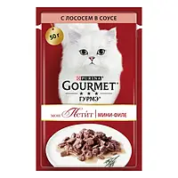 Влажный корм для кошек Gourmet Mon Petit лосось в соусе 50г