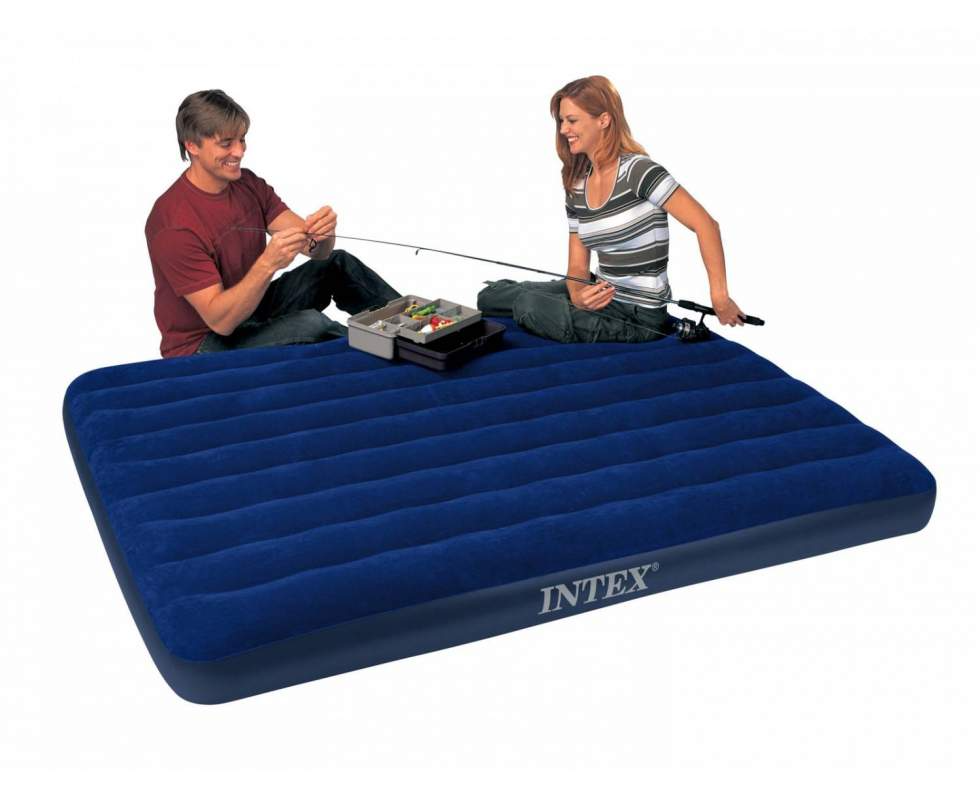 Надувний матрац intex інтекс великий, двоспальний надувний матрац для сну для плавання