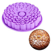 Силіконова форма для випічки кексів і пирогів "Квіти" YH-080 арт. 822-15A-8