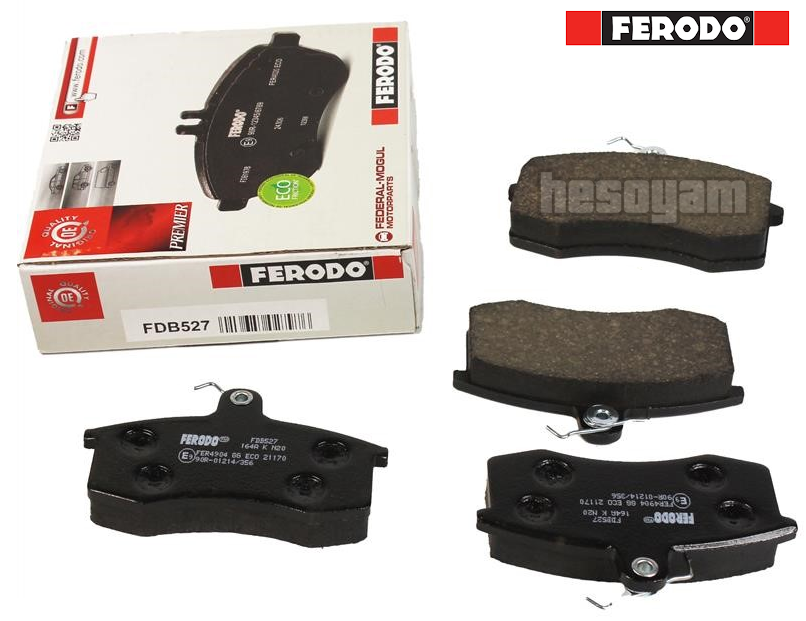 Передні колодки Калина, Приора, Гранта, ВАЗ 2108, 2109, 21099, 2110, 2111, 2112, 2113, 2114, 2115 Ferodo FDB527, фото 1