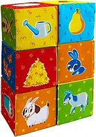 Гр Набір MC090601-05 кубиків "Тваринки на фермі" (20) "Масік"