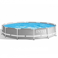 Каркасный бассейн для всей семьи intex, бассеин интекс круглый семейный, бассейн для частного дома 6503 л