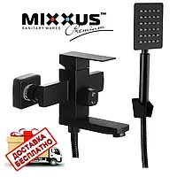 Смеситель для ванны из нержавеющей стали Mixxus KUB-009 черный