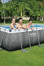 Каркасний прямокутний басейн Bestway 56721, 404х201х100 см Power Steel з фільтром, для всієї родини, фото 3