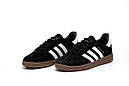 Кросівки чоловічі чорні Adidas Spezial Black White Brown (10843), фото 3