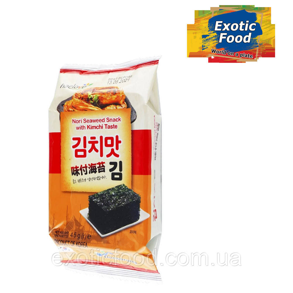 Норі - снек Seaweed зі смаком кімчі 4.5 г