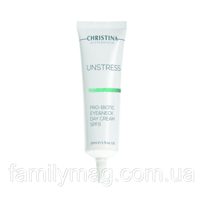 Денний крем із пробіотичним д-м для повік і шиї SPF 8, Christina ProBiotic Day Cream for eye and neck, 30 мл