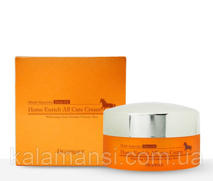 Питательный крем для лица с лошадиным жиром Deoproce Horse Enrich All Care Cream 100 г - фото 1 - id-p1023515060