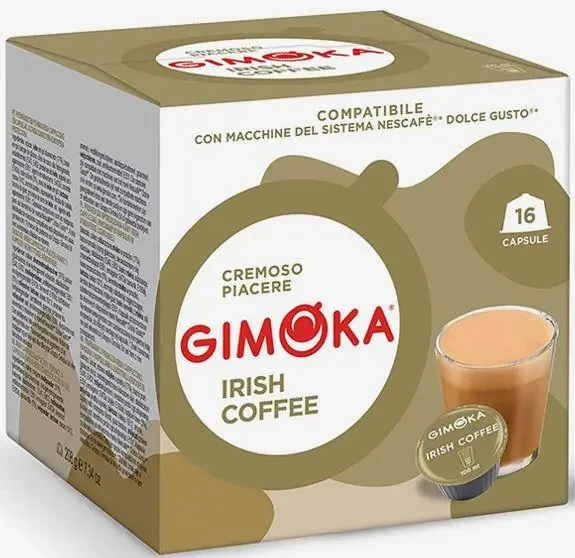 Кава в капсулах Dolce Gusto Gimoka Irish Coffee 16 шт Італія Джимока Дольче Густо Ірландська віскі