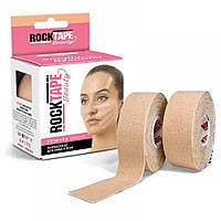 Кинезио тейп для лица Rocktape Beauty Half Gentle 2,5см х 10м