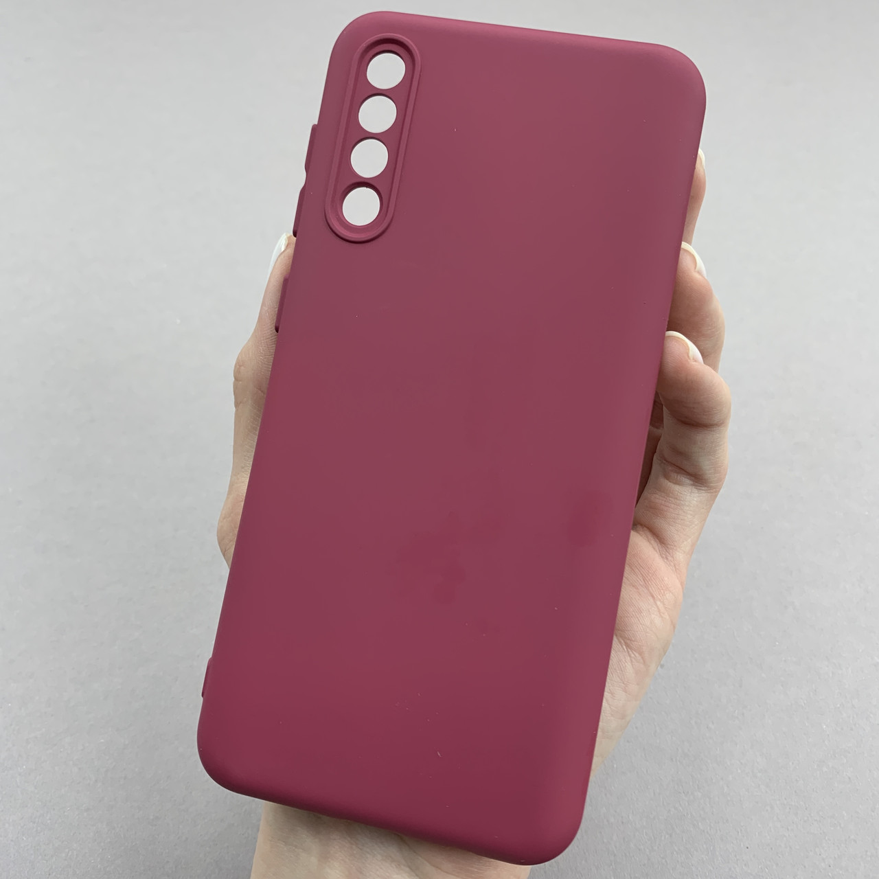 Чохол для Samsung Galaxy A50s матовий із захистом для камери чохол на телефон самсунг а50с бордовий CMR