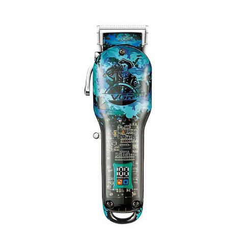 Машинка для стрижки VGR Professional Transparent Blue (V-685), фото 1