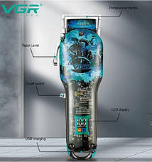 Машинка для стрижки VGR Professional Transparent Blue (V-685), фото 5