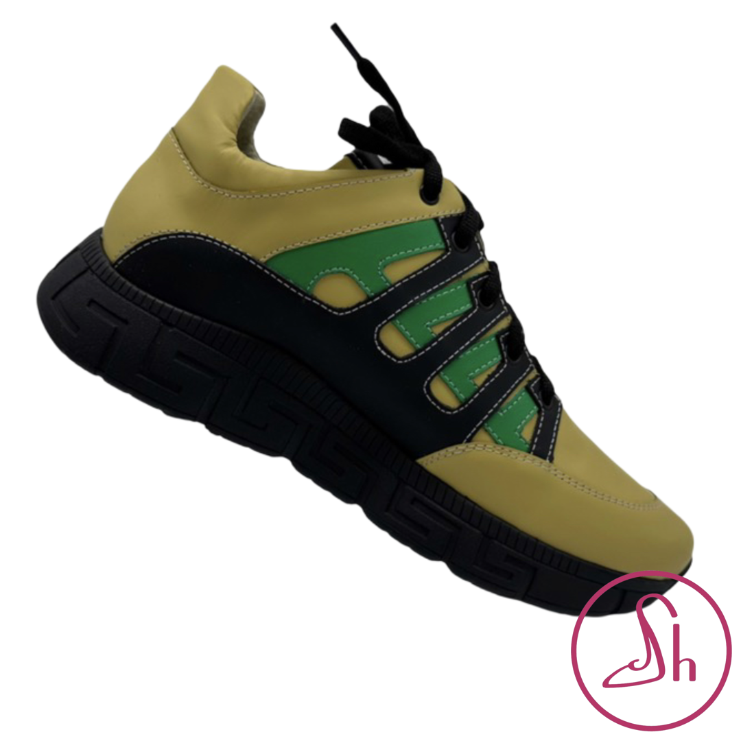 Кросівки жіночі в стилі LV з комбінованої шкіри “Style Shoes”