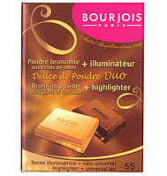 Компактная пудра для лица Bourjois Delice De Poudre Bronzing Duo Powder + Highlighter 55