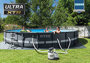 Каркасний басейн Intex 26334 Ultra XTR Frame 610х122 см круглий для всієї родини з пісковим фільтром, фото 3