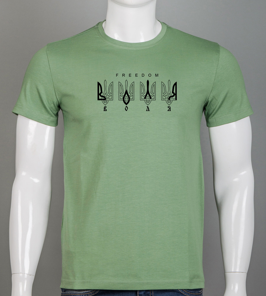 Футболка чоловіча Воля 2307м (Уп.4шт M-XXL), Оливковий